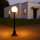 Black 1.25m Bollard Light 240V E27 IP43 Made In Italy Black 1.25m Bollard Light 240V E27 IP43 Made In Italy